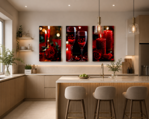 5EBC3D17-A83B-4E82-998D-8B8F2C606163 Ensemble de 3 Tableaux Toile Canvas – Ambiance Romantique Rouge | Décoration Murale Moderne – 50 × 70 cm