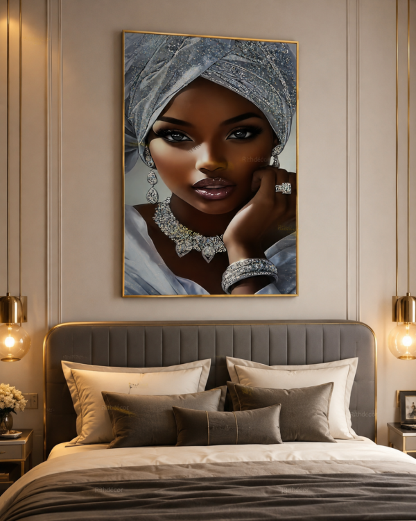 1 PCS Art Mural – Cadre Décoratif en Cristal Porcelaine 50 × 70 cm – Encadrement Noir ou Doré – Art Mural de Luxe