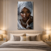 6E66064E-209B-4C40-A7E4-05078DFD454D Art mural Femme Africaine Élégante – Tableau sur Toile (Canvas) | Décoration Murale Moderne | 60 × 120 cm | Rithdecor