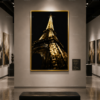 776926F6-7E55-41E1-AFBA-6E9282289841 Art Éméral – Tour Eiffel Noire et Or – Cadre Décoratif en Cristal Porcelaine 50 × 70 cm – Encadrement Doré ou Noir – Art Mural Moderne