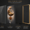 7E095F5A-2502-44BC-B43C-B19FB13544DF Tableau mural contemporain HD – Cristal porcelaine – Cadre aluminium or champagne brossé – 60 × 120 cm
