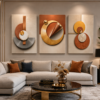 98040928-92B4-4CD9-A2E0-D5874FD48559 Ensemble de 3 Tableaux Décoratifs Abstraits – Canvas sur Toile – Art Mural Moderne Géométrique – 50 × 70 cm – Tons Terracotta, Beige, Gris et Or