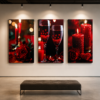 9CE722D7-D004-4631-A0CA-2FB551EB0F50 Ensemble de 3 Tableaux Toile Canvas – Ambiance Romantique Rouge | Décoration Murale Moderne – 50 × 70 cm