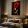 9D2B2EBF-EEE6-427F-AEB2-D769FBAB2D9B Mystère Écarlate – Cadre décoratif en cristal porcelaine | 50 × 70 cm