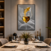 B203F124-EB98-4042-B435-41C3481800D0 Cadre Art Mural – Verre & Ambiance Dorée | Cristal Porcelaine | Salle à manger | 50 × 70 cm