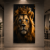B63A2F09-C42A-48D2-B9F6-28D87DBB7DD5 Lion Royal – Tableau décoratif sur toile canevas | 60 × 120 cm