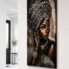 C8F9E046-1EB7-44B6-8335-C1CACAC33D6E Art mural 1 pièce – Femme Africaine Élégante | Décoration Murale en Métal | Tableau Vertical Moderne | 60 × 120 cm | Rithdecor