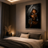 D3DE2D94-A72E-49F6-9D8A-5E9D368D4C31 Art mural 1 pièce – Portrait Femme Élégante Noir & Or | Tableau en Cristal Porcelaine | Décoration Murale Moderne | 50 × 70 cm | Rithdecor