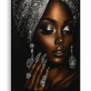 DDBEE7EE-1AC3-4CF4-B1A7-511A3CB68B12 Art mural 1 pièce sur toile (Canvas) – Portrait Femme Élégante Noir & Argent | Décoration Murale Moderne | Tableau Vertical 60 × 120cm | Rithdecor