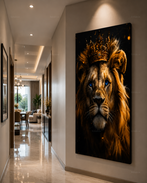 DF30551A-9885-432B-BD88-87A49F839491 Lion Royal – Tableau décoratif sur toile canevas | 60 × 120 cm