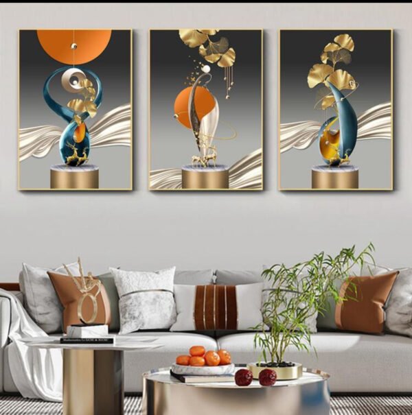 Ensemble de 3 Pièces Art Mural