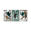 Elegant 3-Piece Porcelain Crystal Wall Art