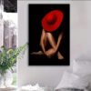 IMG_6448 Silhouette Rouge – Tableau décoratif moderne sur toile | 60 × 120 cm