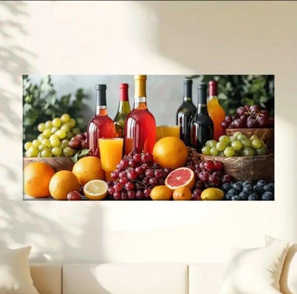 IMG_6537 Cadre Décoratif Fruits & Vin – Art Mural Cuisine | Cadre en Bois | Décoration Murale Moderne | 60 × 120 cm | Rithdecor
