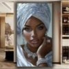 IMG_8137 Art mural Femme Africaine Élégante – Tableau sur Toile (Canvas) | Décoration Murale Moderne | 60 × 120 cm | Rithdecor