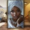 IMG_8138 Art mural Femme Africaine Élégante – Tableau sur Toile (Canvas) | Décoration Murale Moderne | 60 × 120 cm | Rithdecor