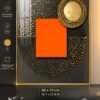 WhatsApp Image 2026-08-06 at 11.01.57 Luxury Black Gold Orange Abstract Crystal Porcelain Wall Art Set of 3 – Modern Marble Texture Wall Décor | 50 x 70 cm with Champagne Gold Frame