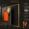 WhatsApp Image 2026-08-06 at 11.01.58 Luxury Black Gold Orange Abstract Crystal Porcelain Wall Art Set of 3 – Modern Marble Texture Wall Décor | 50 x 70 cm with Champagne Gold Frame