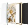 WhatsApp Image 2026-08-19 at 12.33.54 Ensemble 3 Tableaux Fleurs Luxe Blanc Or – Cristal Porcelaine Effet Diamant – Cadre Or Champagne Brossé – 50 x 70 cm